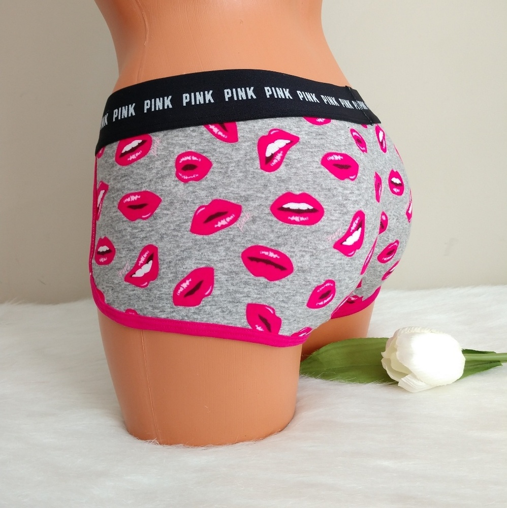 PINK VICTORIA'S SECRET LOGO BOYSHORT SIZE S - Picture 2 of 4